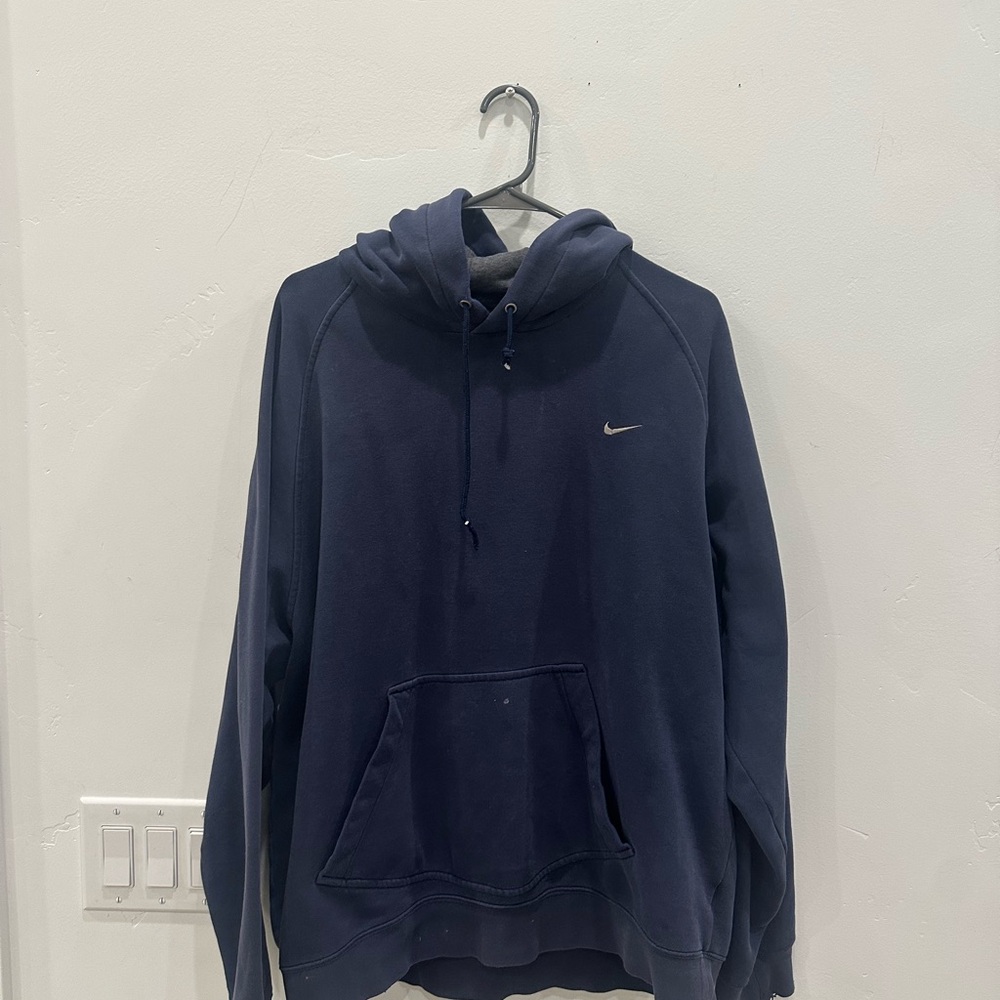 Nike Men's Dark Blue Hoodie